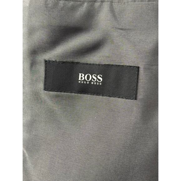 Hugo Boss Blazer Men’s 44L 100% Virgin Wool Ermenegildo Zegna Cloth Herringbone - Picture 7 of 16